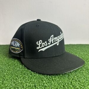 New Era Dodgers 50th ANNIVERSARY  LA Logo Fitted Hat Size 7‎ 3/8